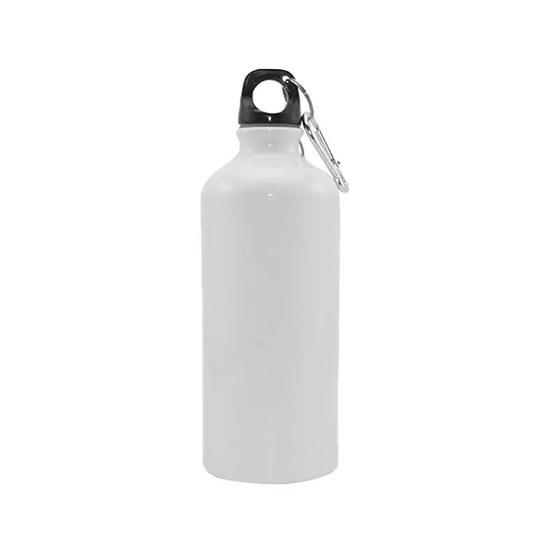Botella de aluminio personalizada 600ml blanca botella de agua personalizada 600ml aluminio blanco sublimación con diseño