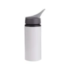 botella de agua personalizada 650ml aluminio blanco sublimación con diseño