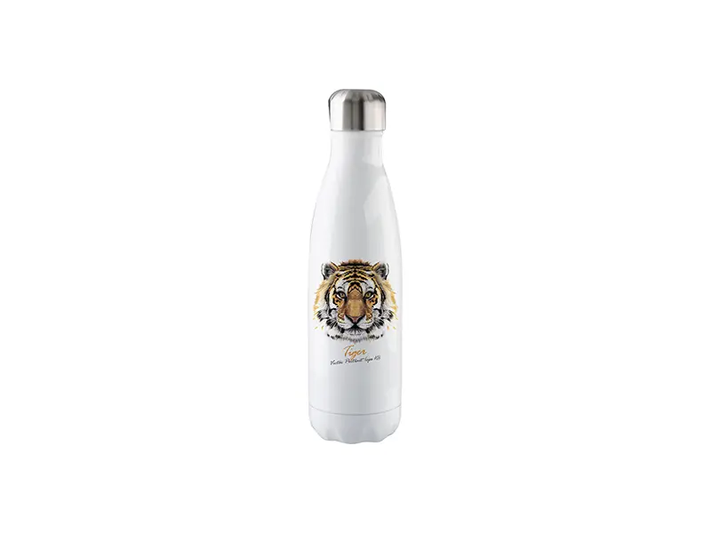 botella térmica personalizada 17oz acero inoxidable blanco con sublimación