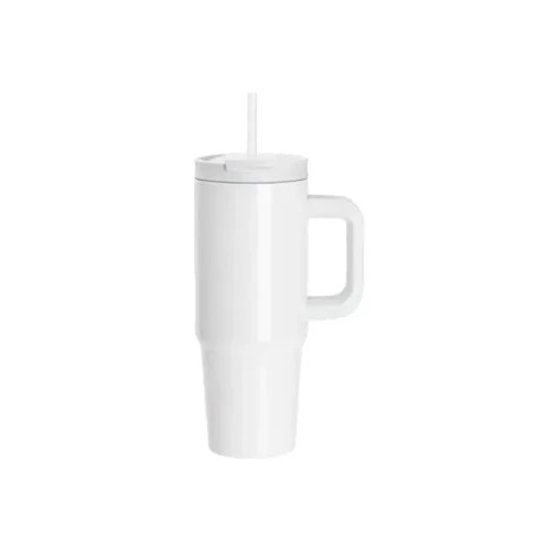 vaso térmico personalizado 30oz con asa acero inoxidable con tapa y sorbete
