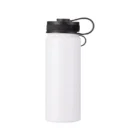 botella térmica personalizada 18oz acero inoxidable blanco tapa portátil sublimación