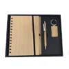 set libreta lapicero llavero madera personalizado grabado láser
