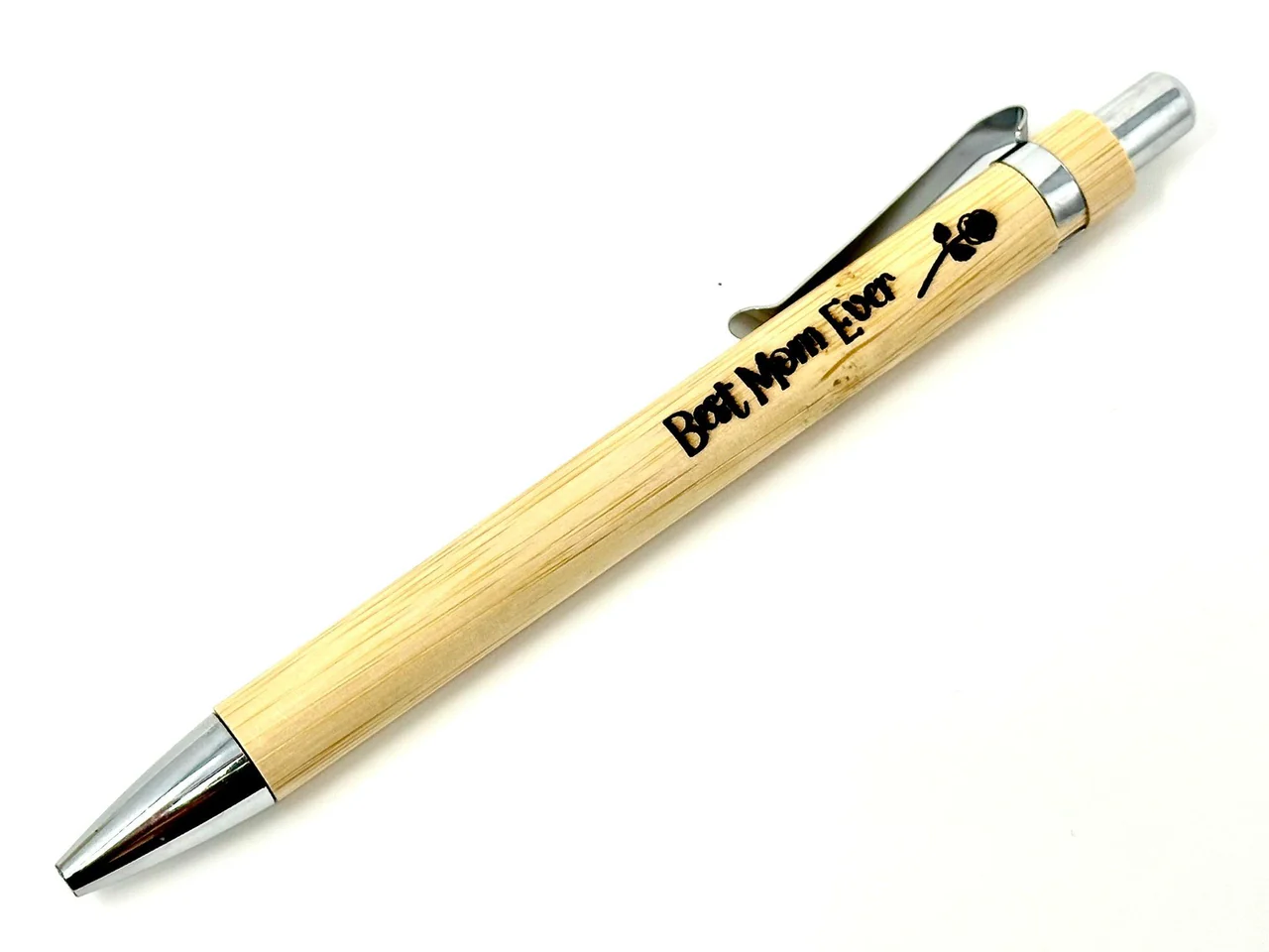bolígrafo de madera personalizado grabado láser con nombre o logo