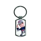 llavero de metal rectangular esquinas redondeadas personalizado sublimación con logo o foto