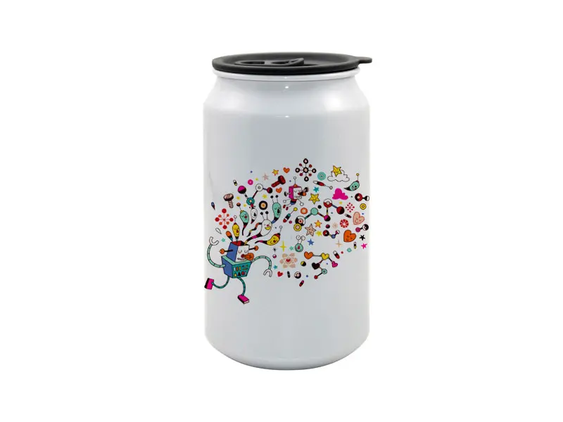 lata personalizada 12oz tipo cola sublimación con diseño personalizado