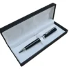 lapicero de metal personalizado con estuche negro grabado láser elegante