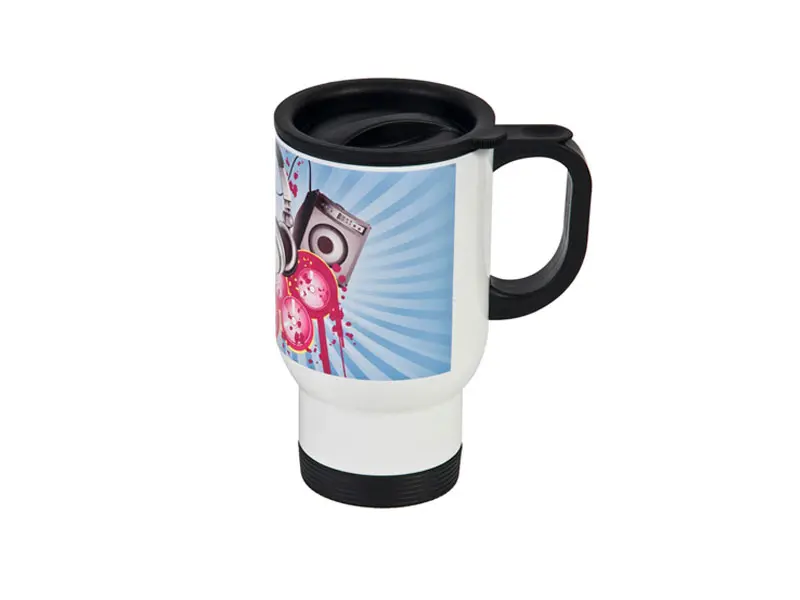 termo personalizado 14oz acero inoxidable blanco sublimación con diseño