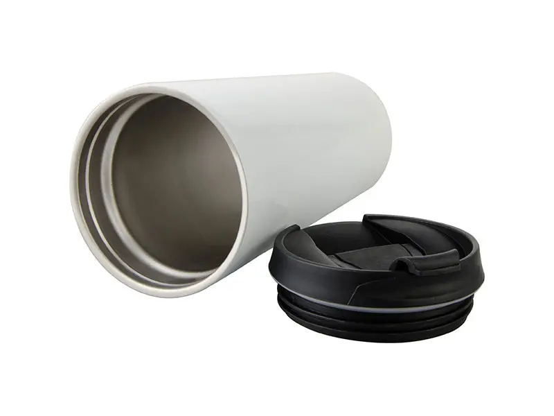 termo personalizado 16oz acero blanco con tapa sencilla sublimación
