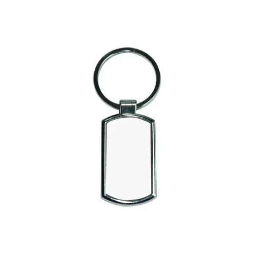 llavero de metal rectangular esquinas redondeadas personalizado sublimación con logo o foto
