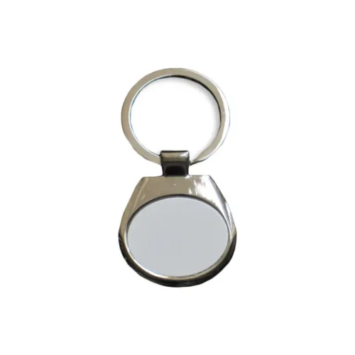 llavero de metal ovalado personalizado sublimación con foto o logo